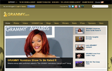 Screenshot de www.grammy.com